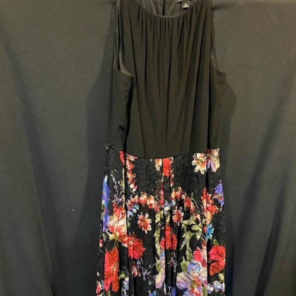 Womens dress - Black Halter top with floral lace bottom